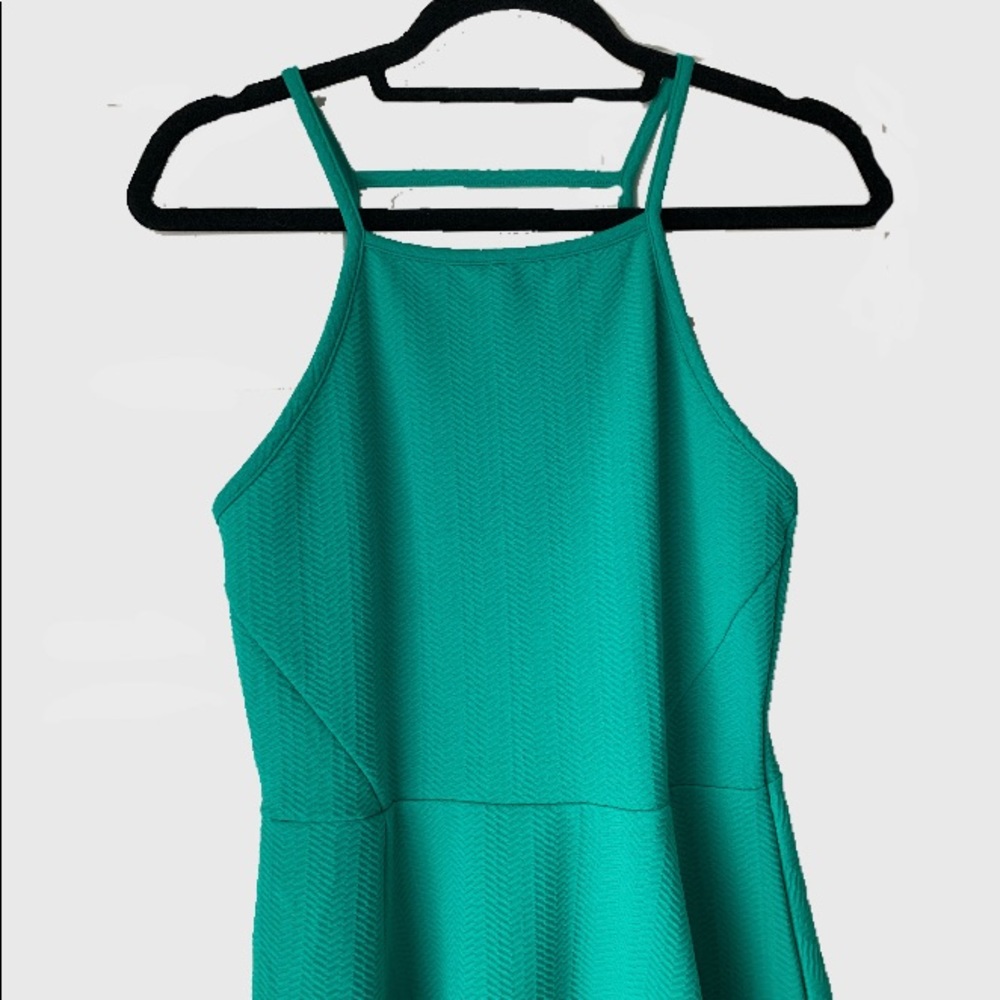 Teal, knee-length Dress